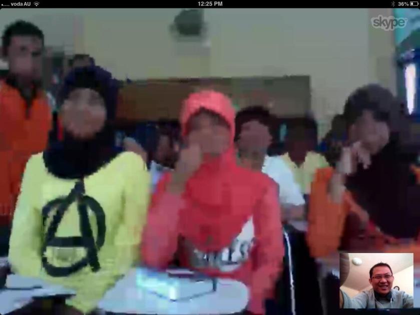 Tampilan susana kelas di iPad